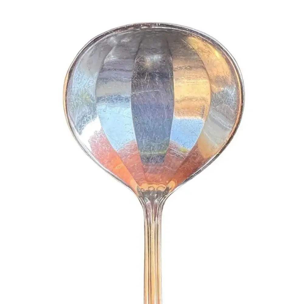 Vintage Williams Bros Silver Plated A-14 Sauce Cream Ladle with Floral Scroll